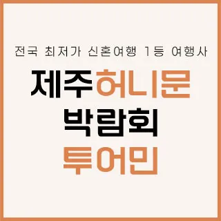 제주 투어민 허니문 박람회 포스터
